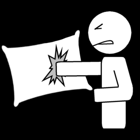 hit  a pillow